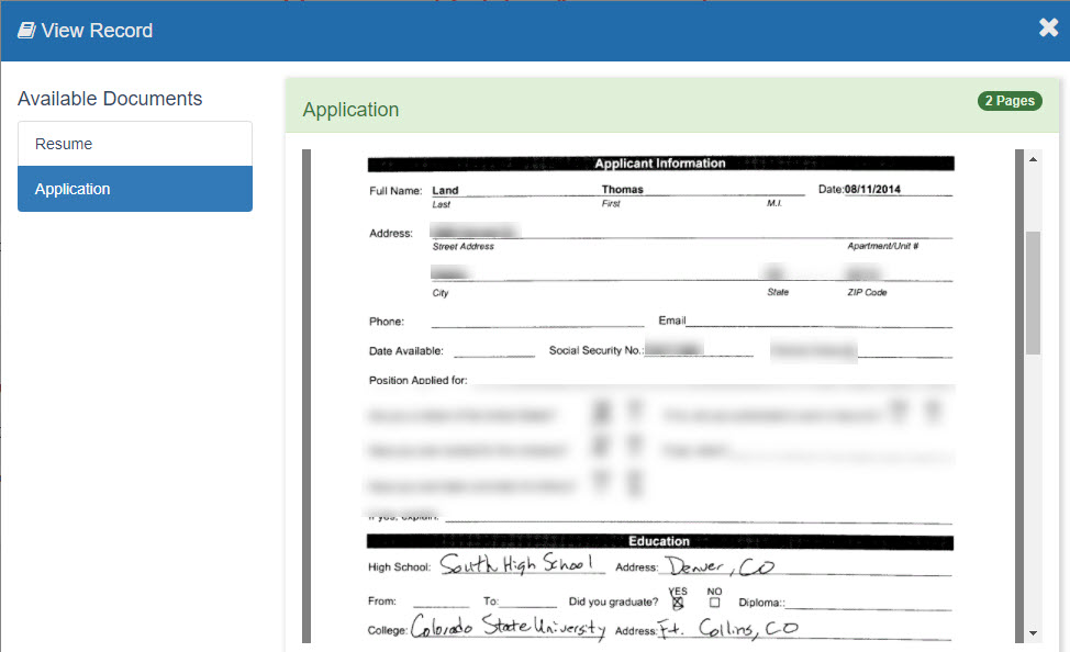 Public Search Document View