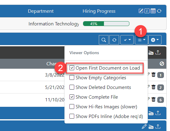 Open First Document on Load