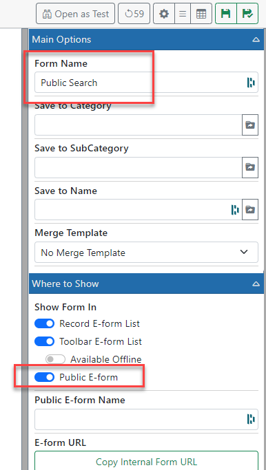 E-form Properties