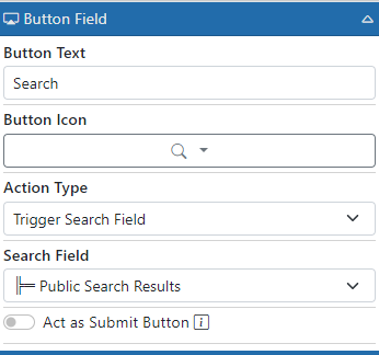 Button Field Properties