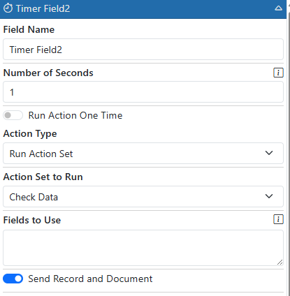 Timer Field Delay